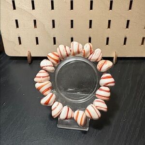 Handcrafted lampwork glass beaded bracelet
